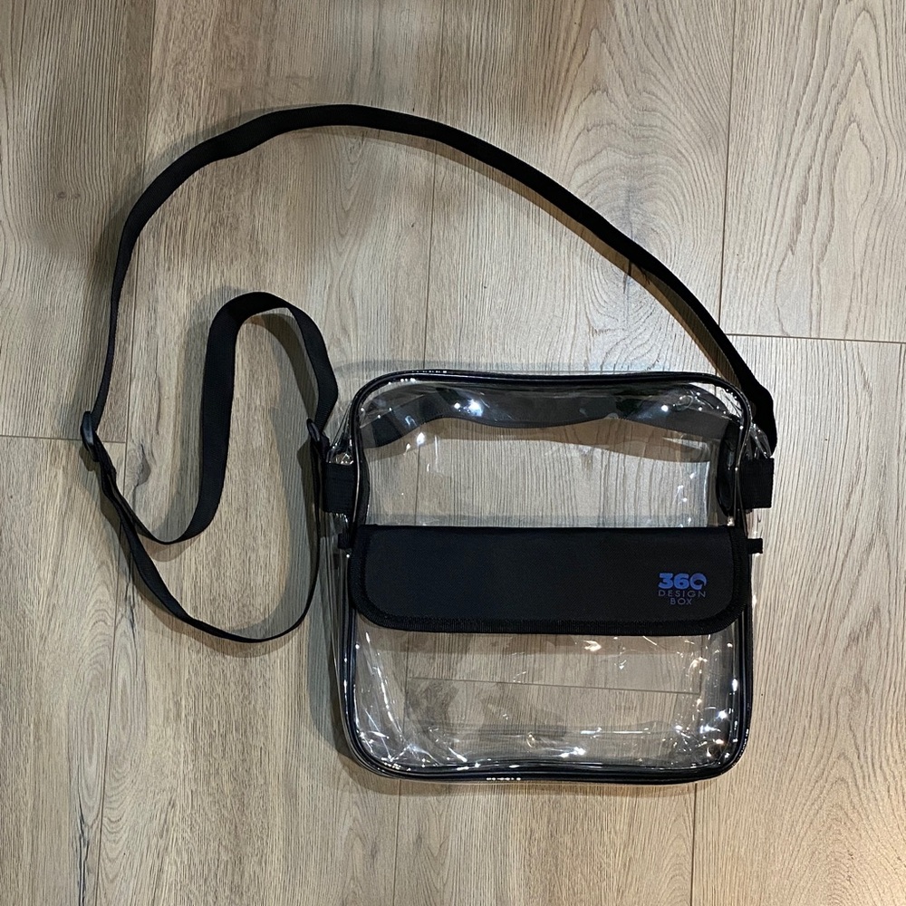 Transparent Black Crossbody Bag NWOT